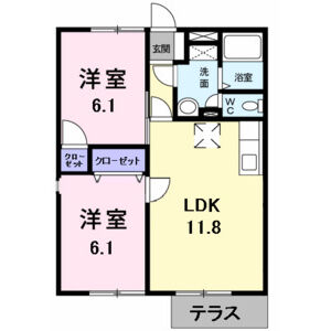 2LDK 間取り図