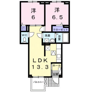 2LDK 間取り図