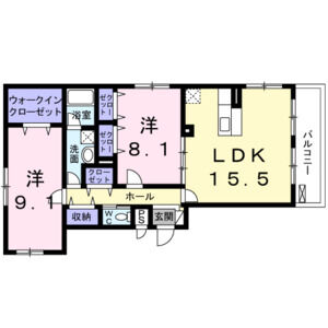 2LDK 間取り図