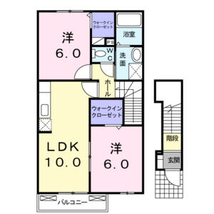 2LDK 間取り図
