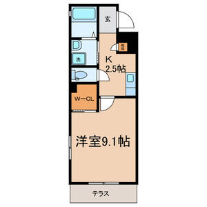 1K 間取り図