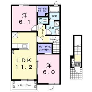 2LDK 間取り図