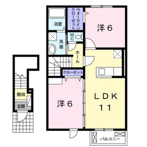 2LDK 間取り図
