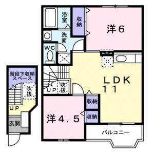2LDK 間取り図