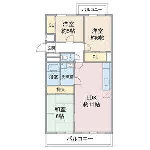 3LDK 間取り図