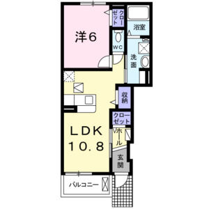 1LDK 間取り図