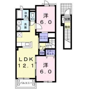 2LDK 間取り図