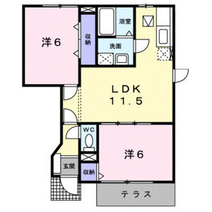 2LDK 間取り図