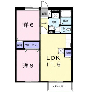 2LDK 間取り図
