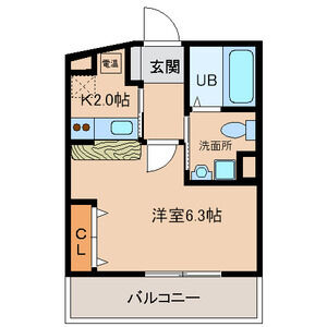 1K 間取り図