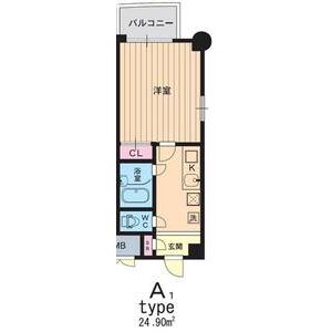 1K 間取り図