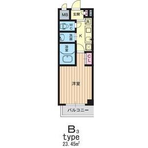 1K 間取り図