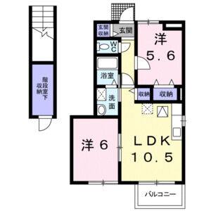 2LDK 間取り図