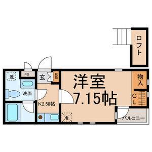 1K 間取り図