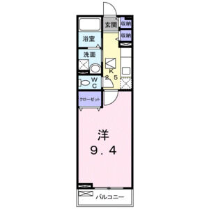 1K 間取り図