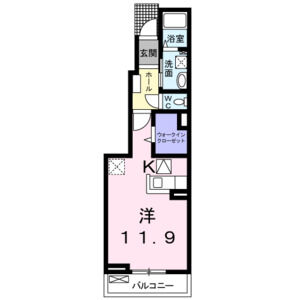1K 間取り図