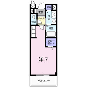 ワンルーム 間取り図