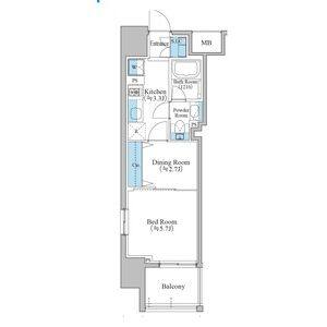 1DK 間取り図