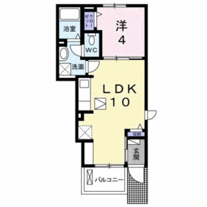 1LDK 間取り図