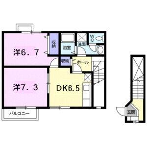 2DK 間取り図