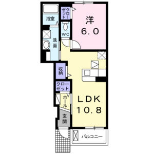 1LDK 間取り図