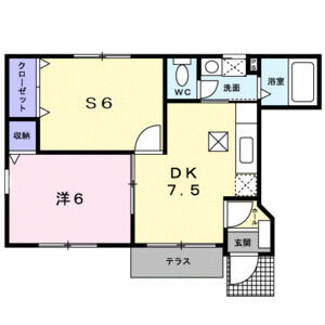 1DK 間取り図