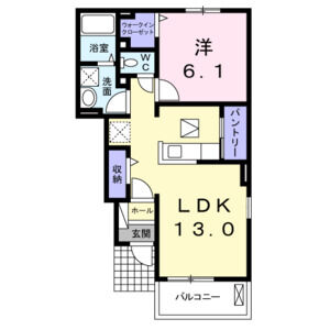 1LDK 間取り図