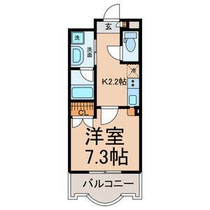1K 間取り図
