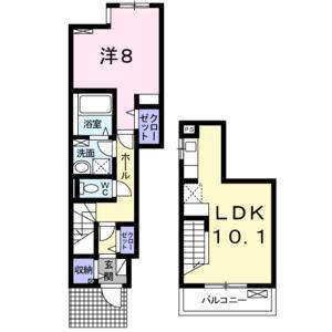 1LDK 間取り図