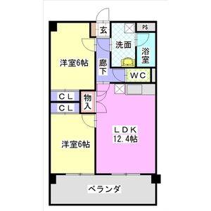 2LDK 間取り図