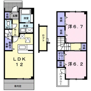 2LDK 間取り図