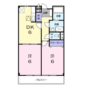 2DK 間取り図