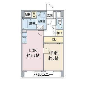 1LDK 間取り図