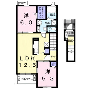 2LDK 間取り図