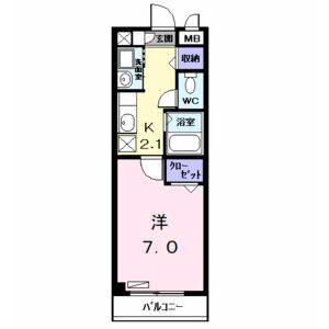 1K 間取り図