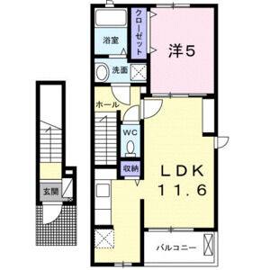 1LDK 間取り図