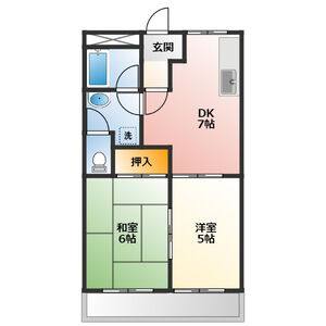 2DK 間取り図