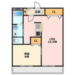 1LDK 間取り図
