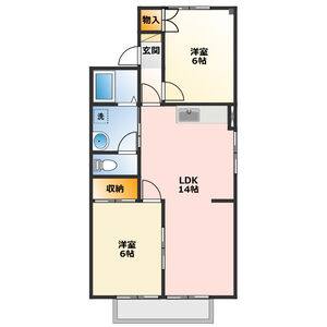 2LDK 間取り図
