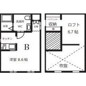 ワンルーム 間取り図