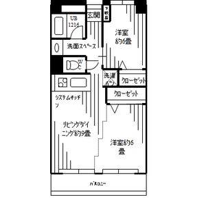 2LDK 間取り図