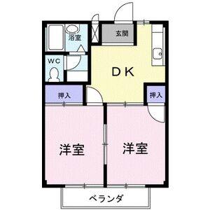 2DK 間取り図