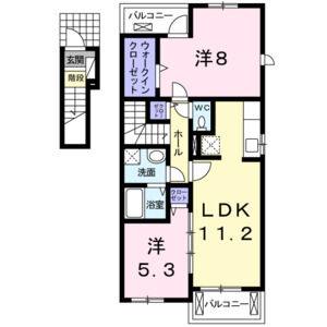 2LDK 間取り図