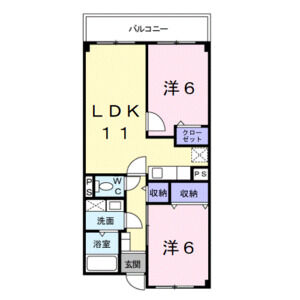 2LDK 間取り図