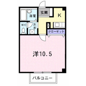 1K 間取り図