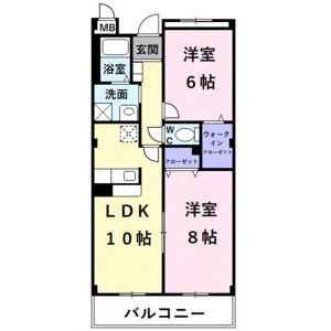 2LDK 間取り図