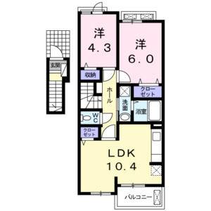 2LDK 間取り図
