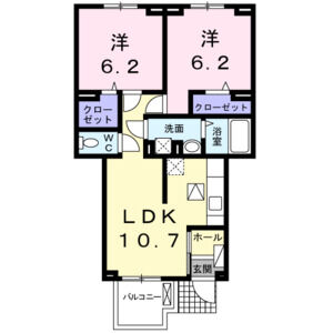 2LDK 間取り図