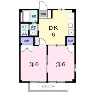 2DK 間取り図