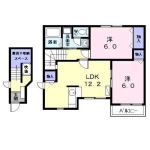 2LDK 間取り図
